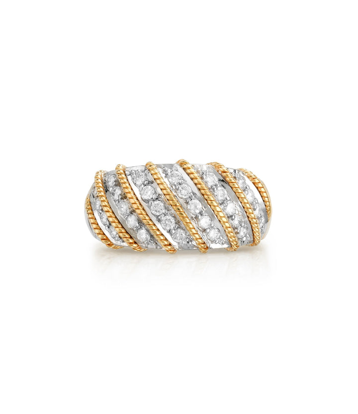 14kt Two-Tone Estate Diamond Ring