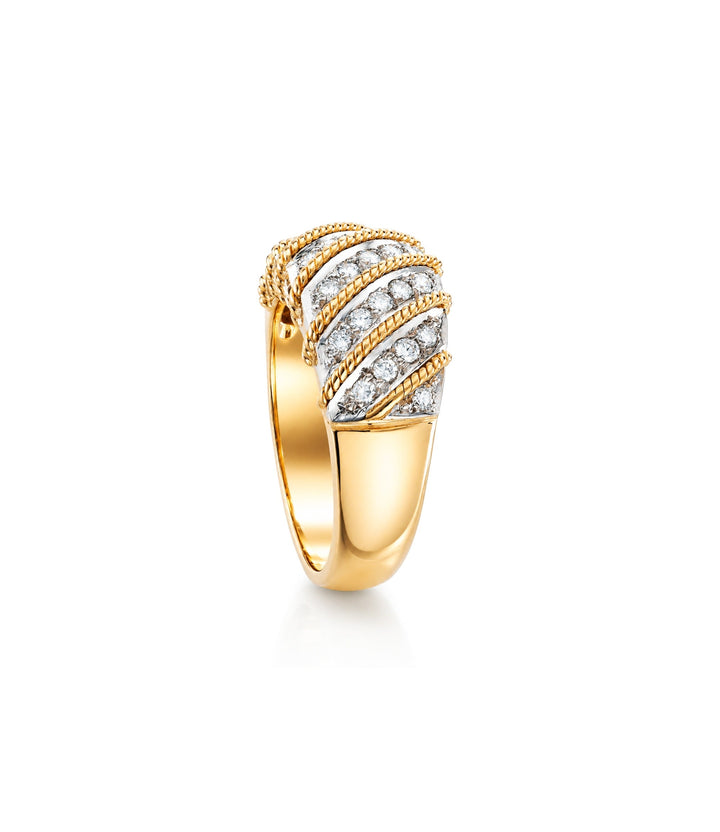 14kt Two-Tone Estate Diamond Ring