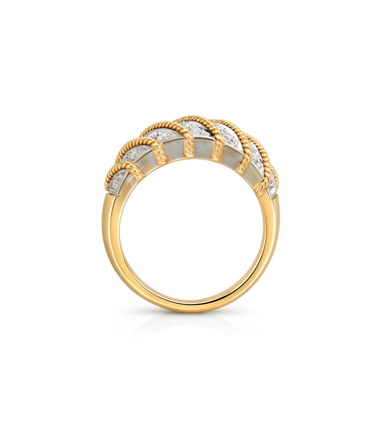 14kt Two-Tone Estate Diamond Ring