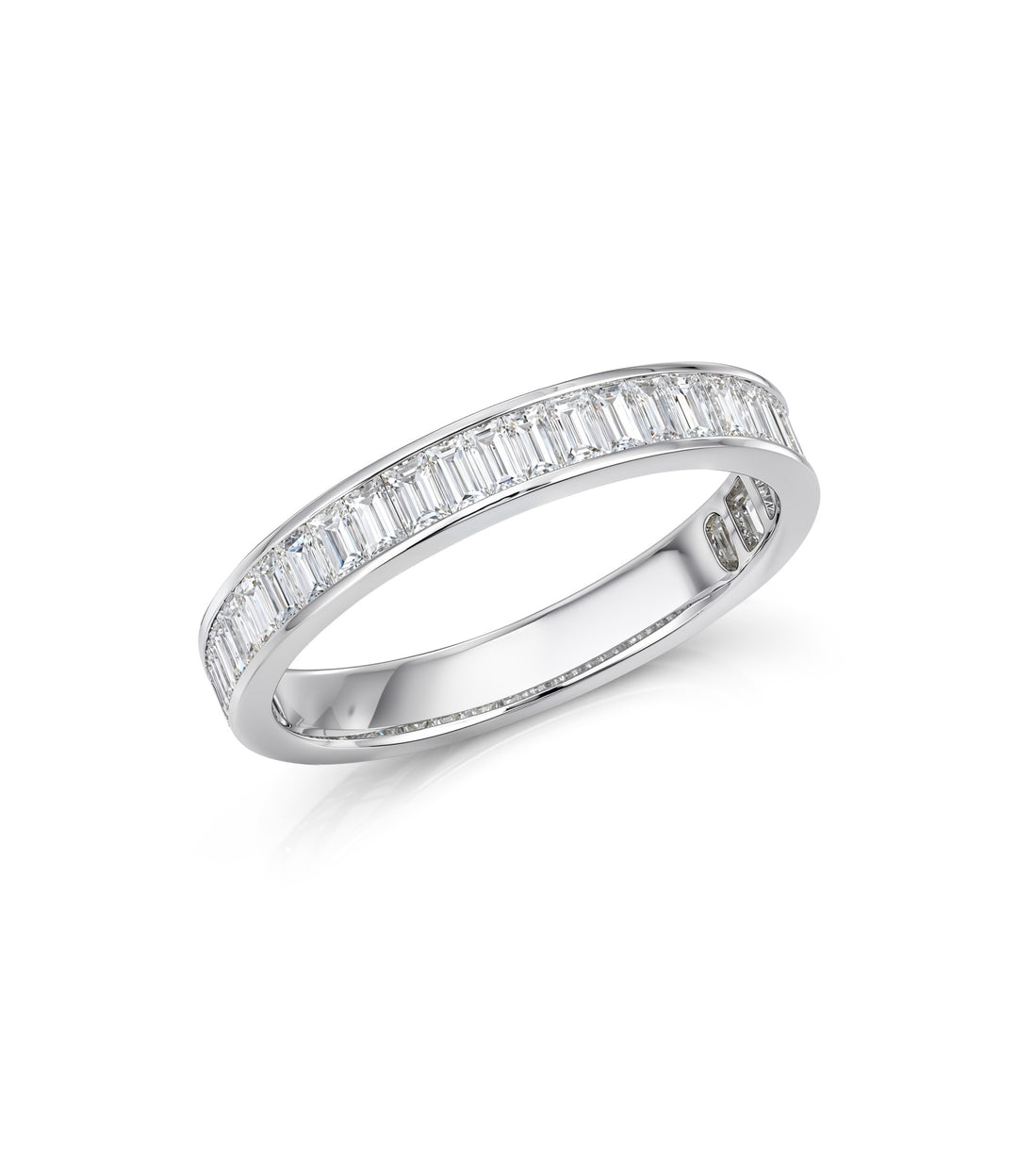 14kt White Gold Baguette Diamond Ring