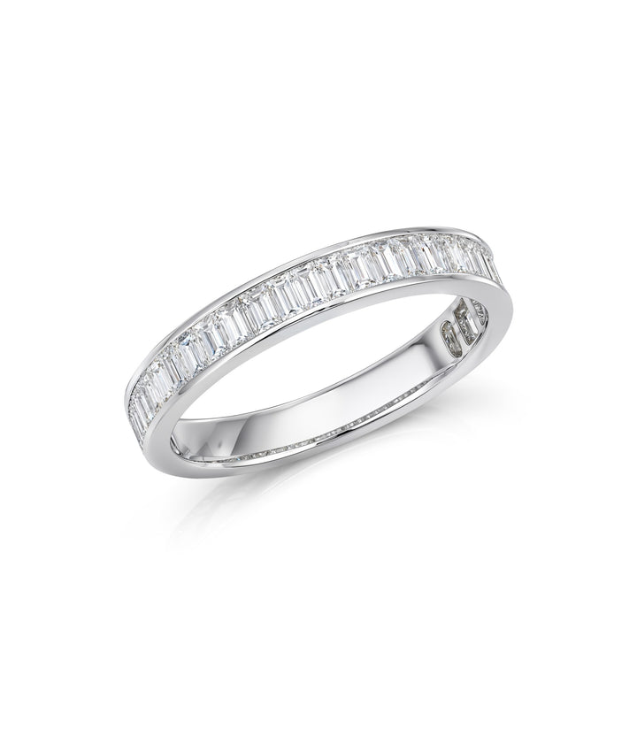 14kt White Gold Baguette Diamond Ring