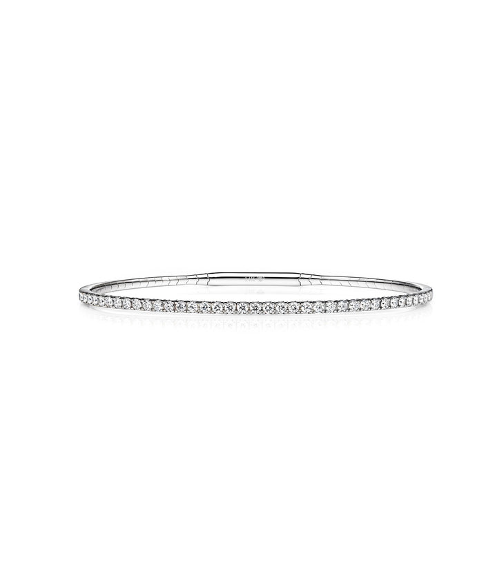 14kt White Gold Diamond Flex Bangle