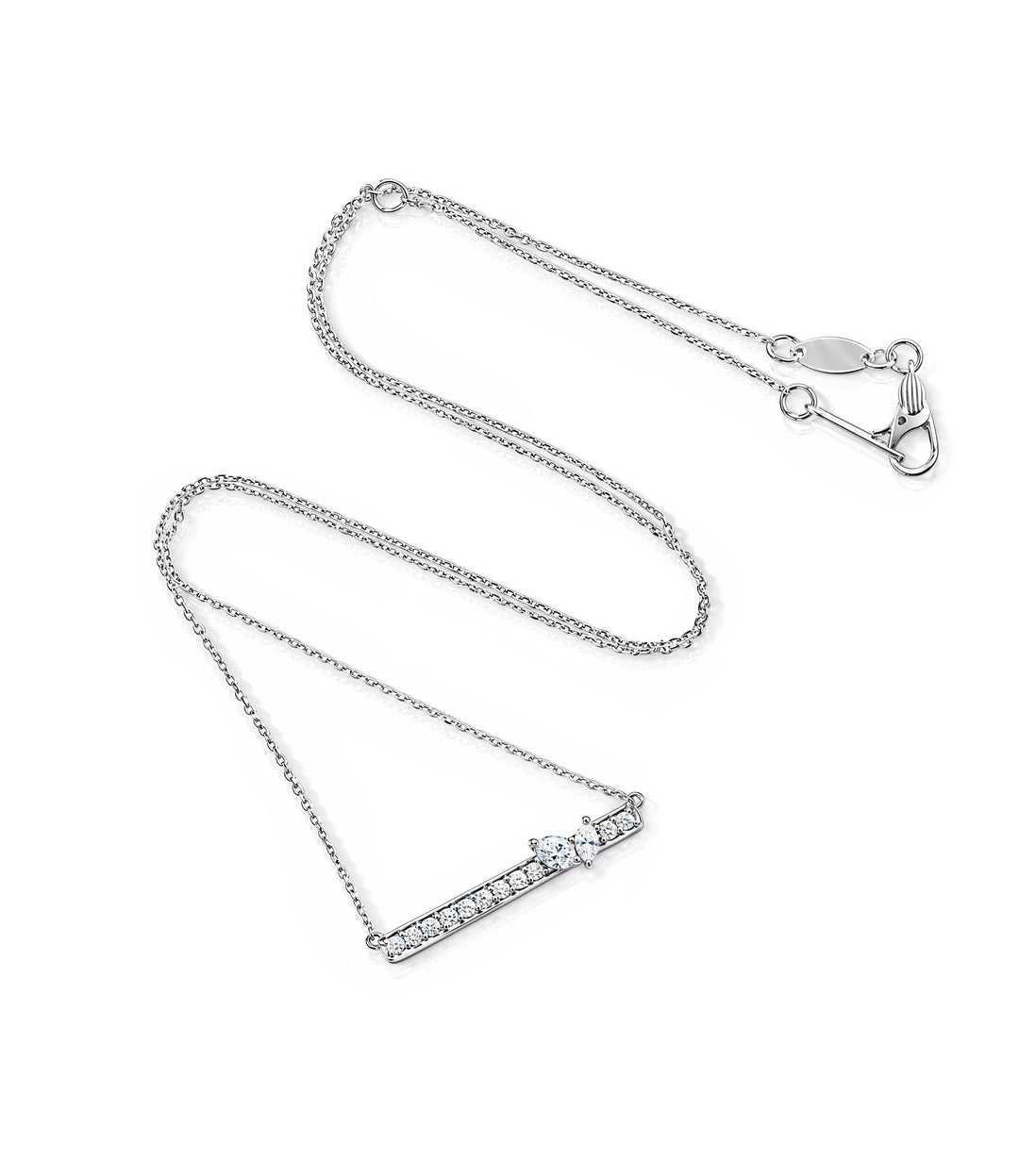 14kt White Gold Diamond Necklace
