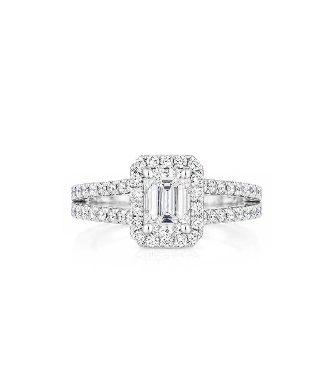 14kt White Gold Emerald Cut Diamond Ring