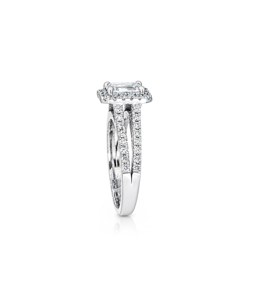 14kt White Gold Emerald Cut Diamond Ring