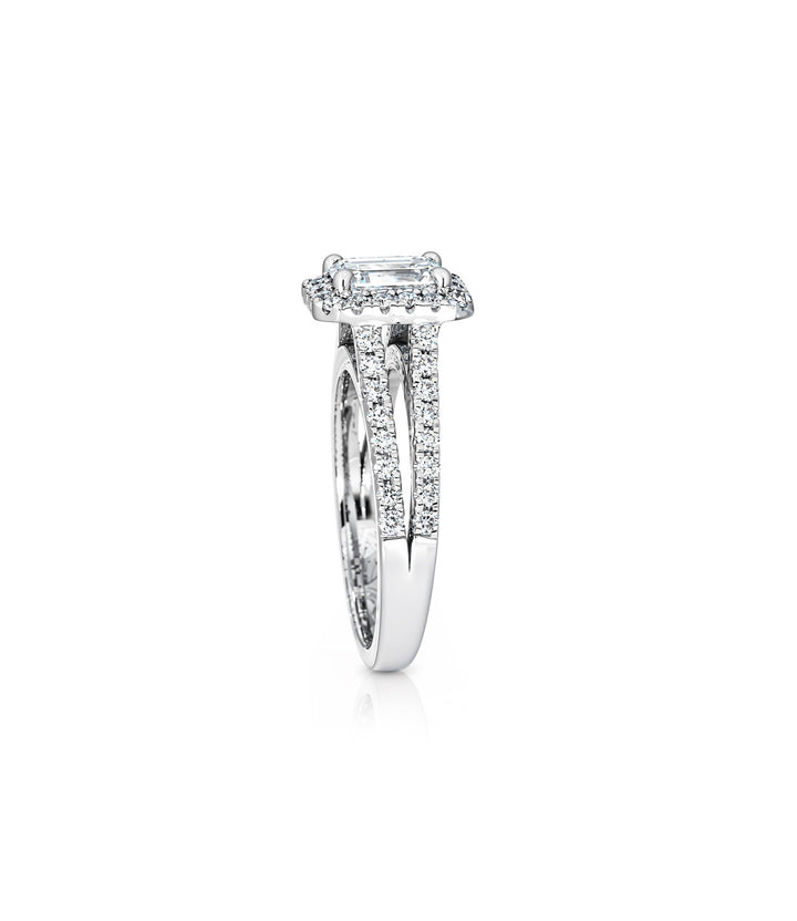 14kt White Gold Emerald Cut Diamond Ring