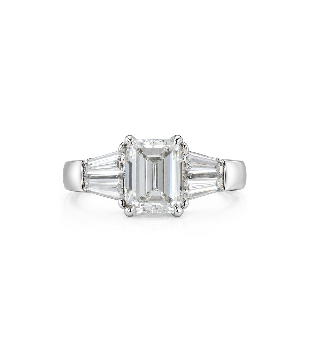 14kt White Gold Emerald Cut Diamond Ring