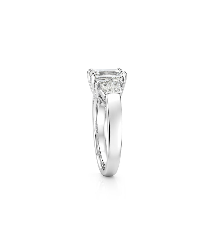14kt White Gold Emerald Cut Diamond Ring