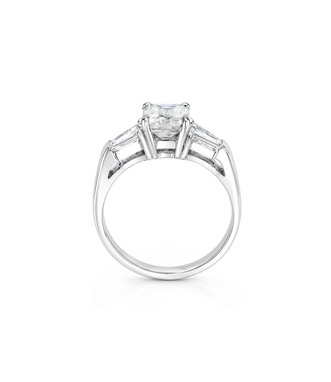 14kt White Gold Emerald Cut Diamond Ring