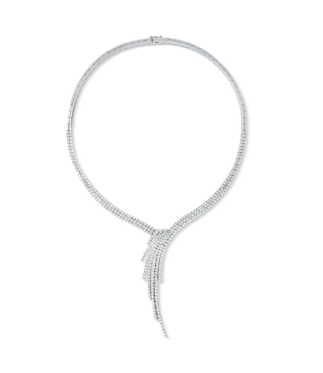 14kt White Gold Estate Diamond Necklace