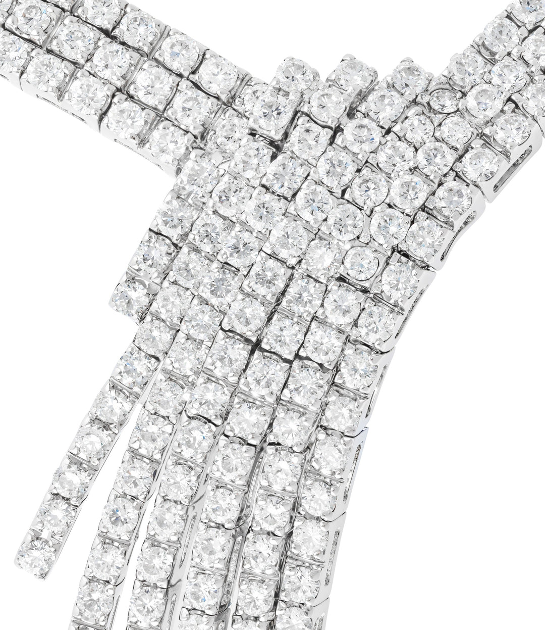 14kt White Gold Estate Diamond Necklace