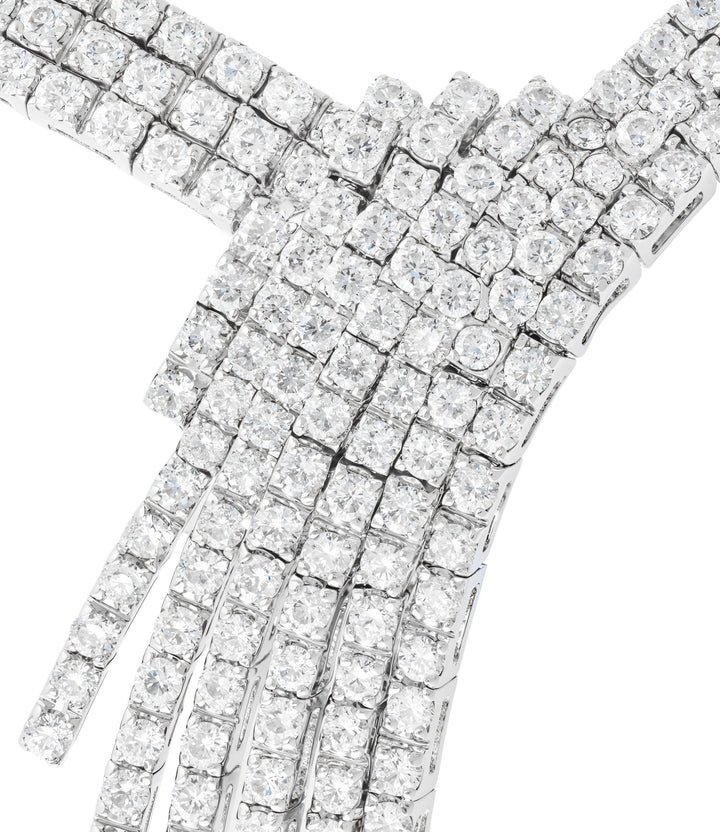 14kt White Gold Estate Diamond Necklace