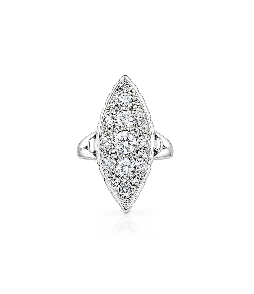 14kt White Gold Estate Diamond Ring