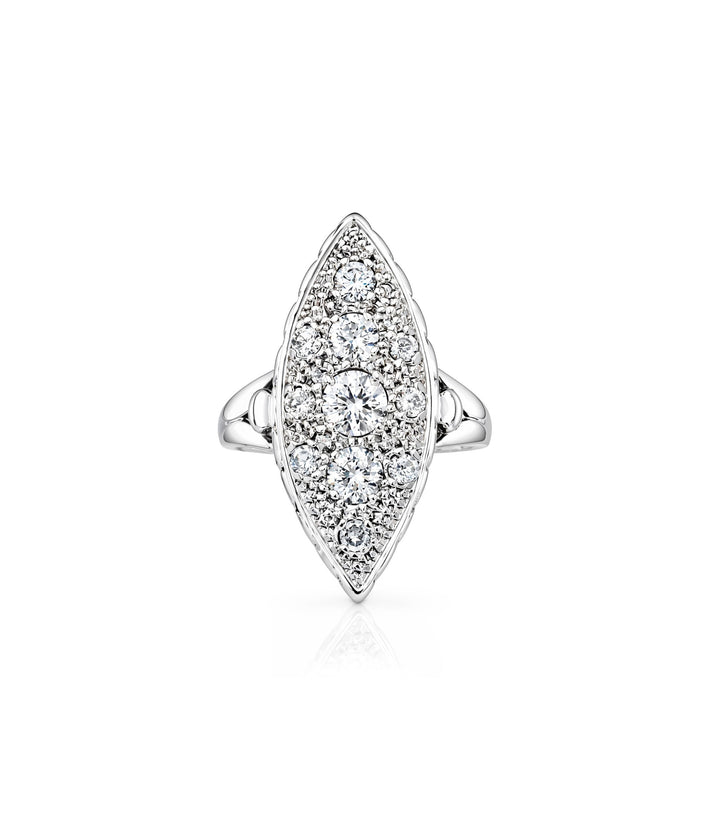 14kt White Gold Estate Diamond Ring