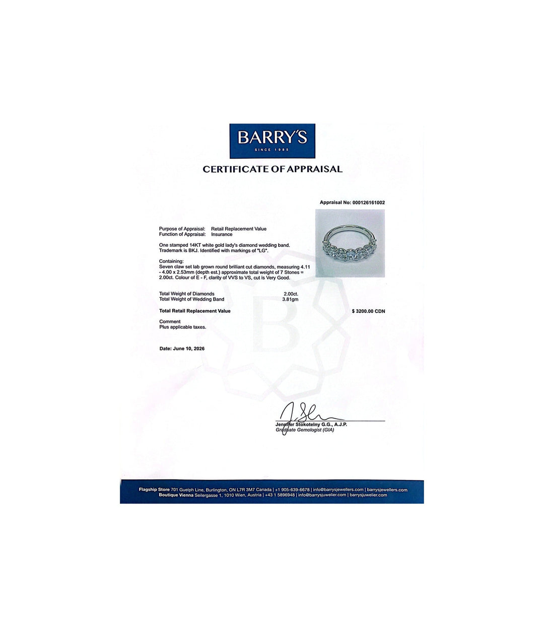 14kt White Gold Lab Grown Diamond Band