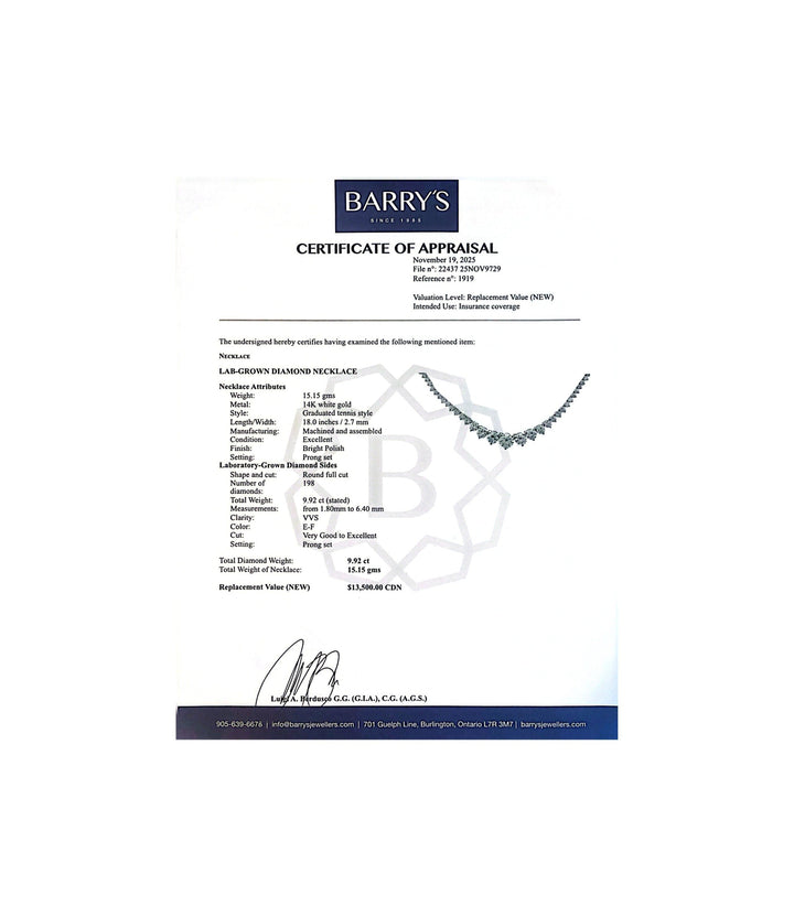 14kt White Gold Lab Grown Diamond Necklace