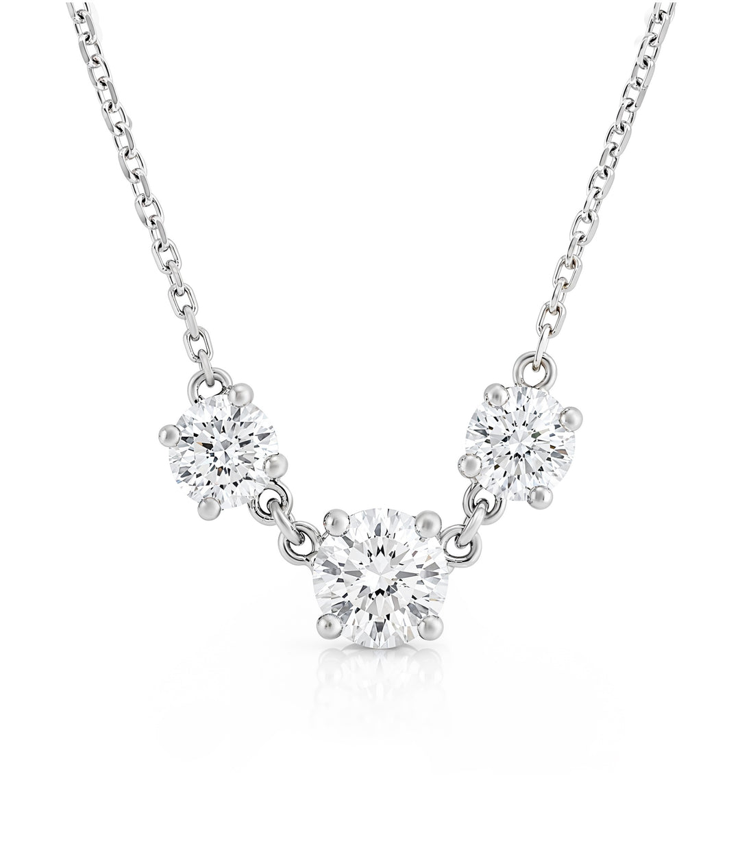 14kt White Gold Lab Grown Diamond Necklace