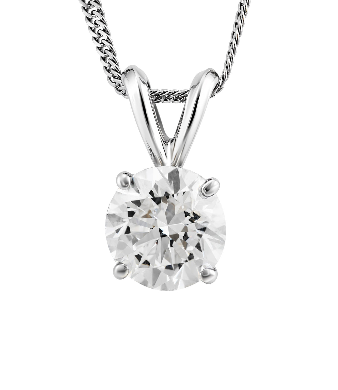14kt White Gold Lab Grown Diamond Pendant