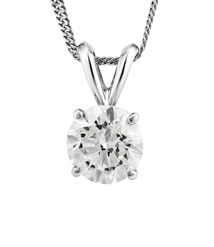 14kt White Gold Lab Grown Diamond Pendant