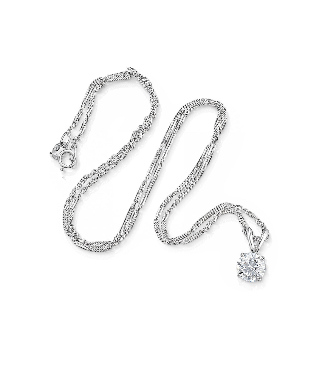 14kt White Gold Lab Grown Diamond Pendant