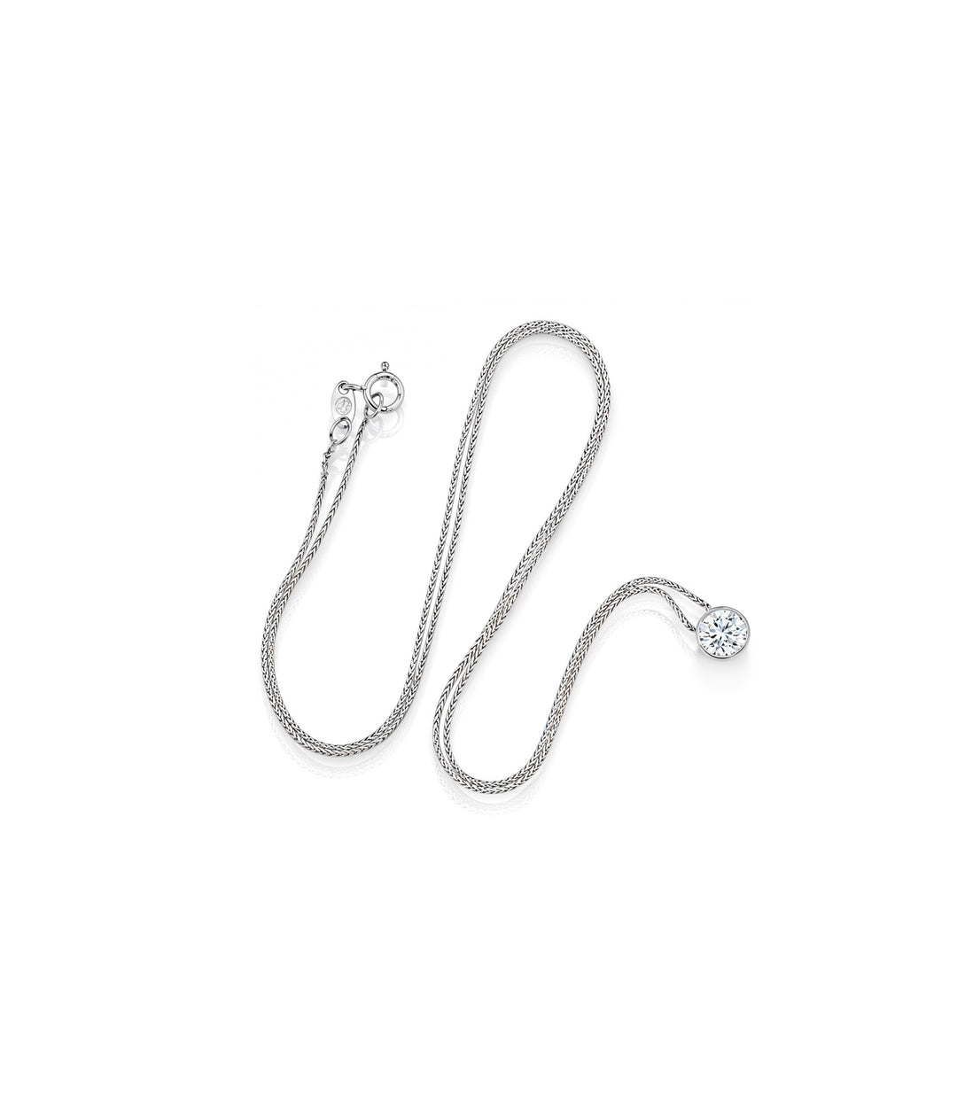 14kt White Gold Lab Grown Diamond Pendant