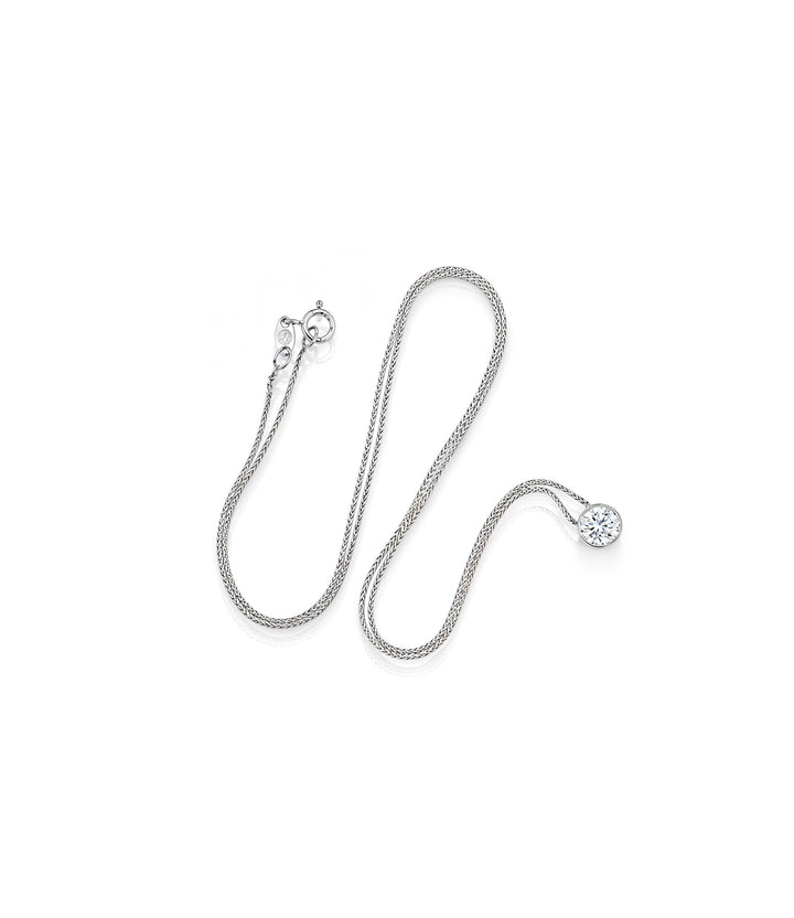 14kt White Gold Lab Grown Diamond Pendant