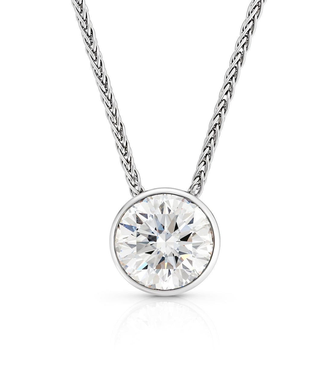 14kt White Gold Lab Grown Diamond Pendant