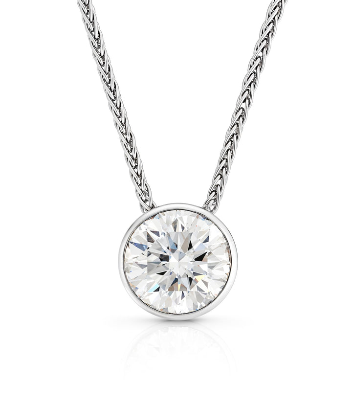14kt White Gold Lab Grown Diamond Pendant