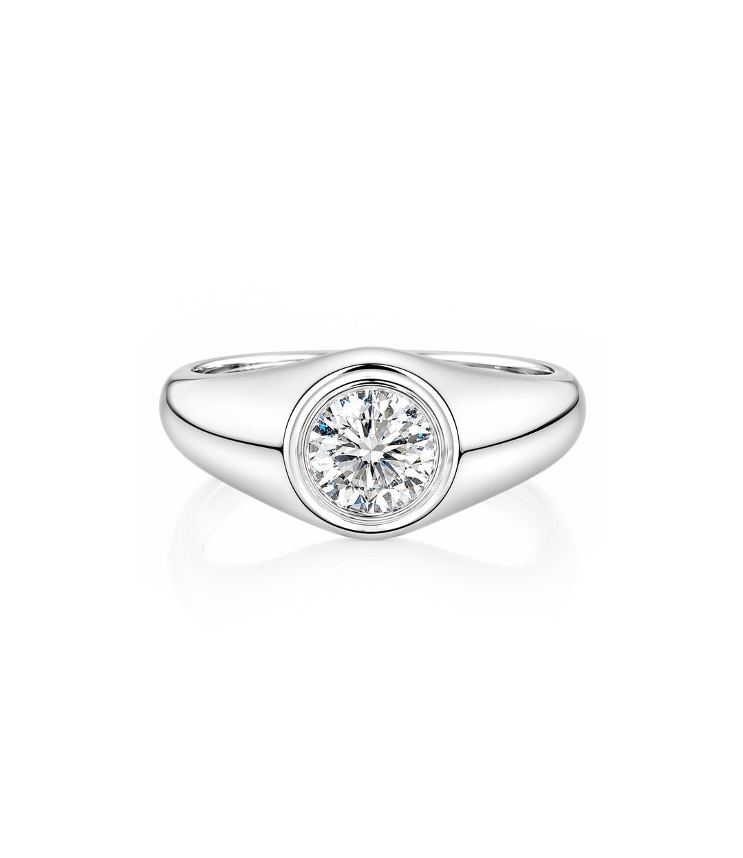 14kt White Gold Lab Grown Gents Diamond Ring