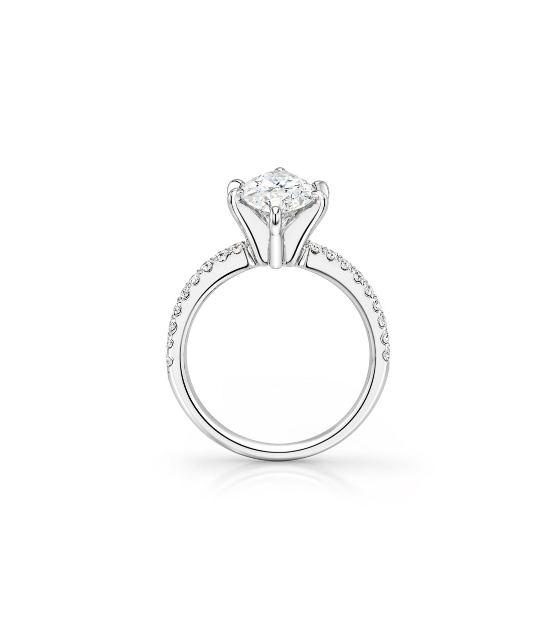14kt White Gold Lab Grown Marquise Diamond Ring
