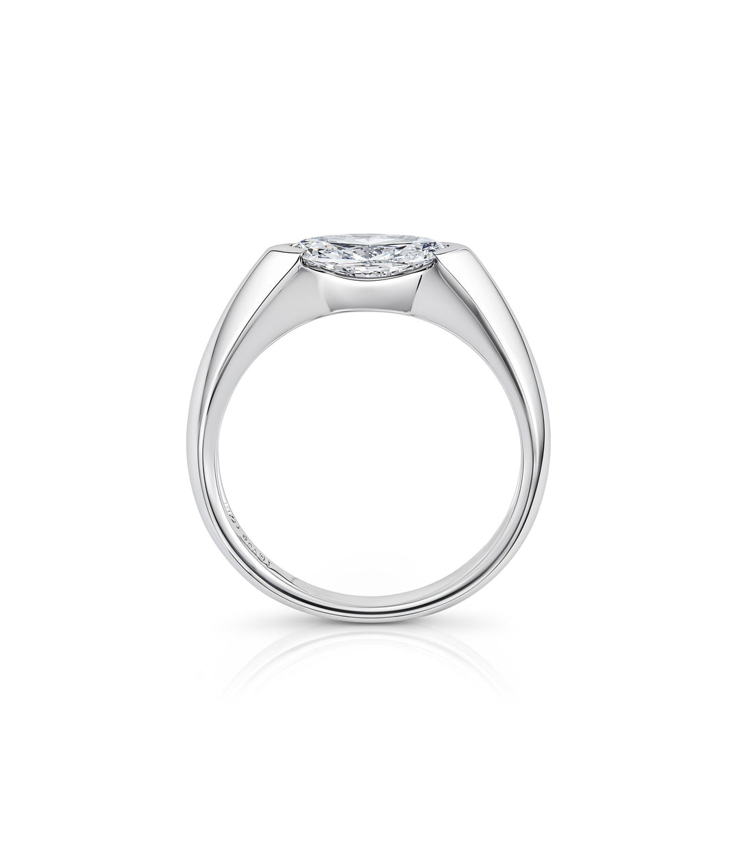 14kt White Gold Lab Grown Marquise Diamond Ring
