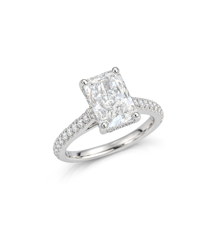 14kt White Gold Lab Grown Radiant Cut Diamond Ring