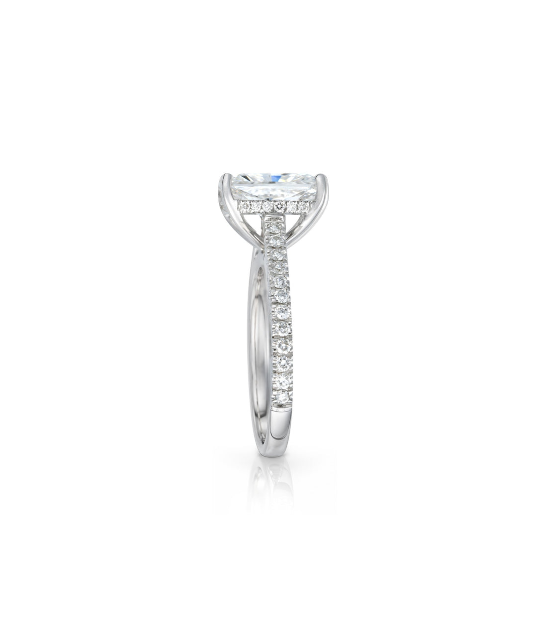 14kt White Gold Lab Grown Radiant Cut Diamond Ring