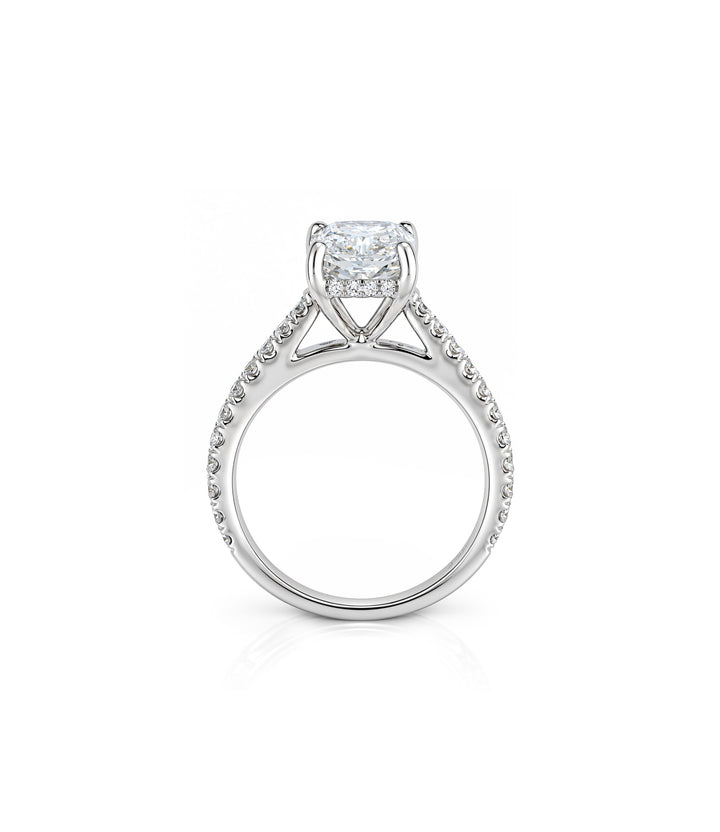 14kt White Gold Lab Grown Radiant Cut Diamond Ring