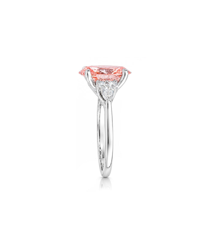 14kt White Gold Pink Lab Grown Diamond Ring