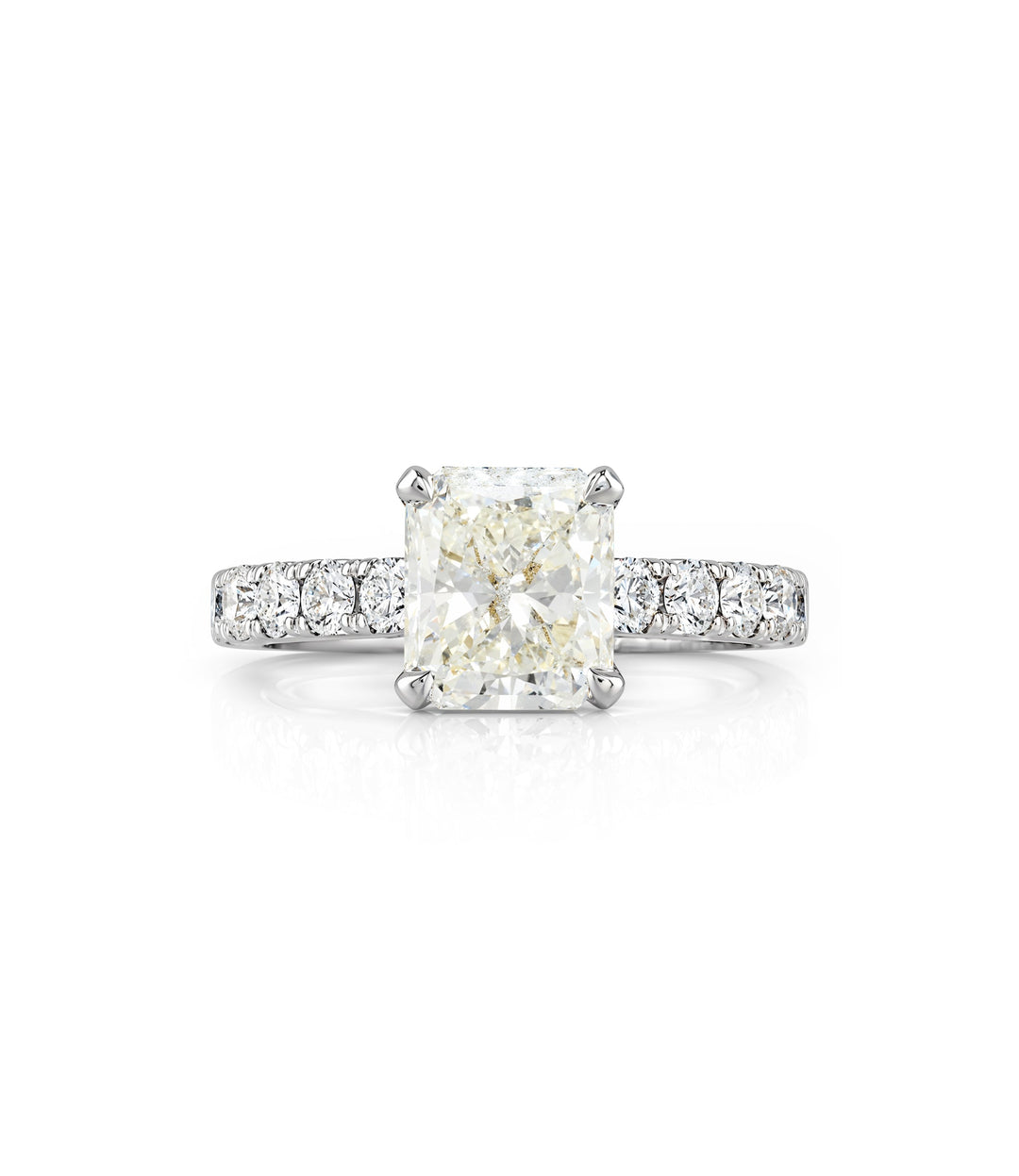 14kt White Gold Radiant Cut Diamond Ring