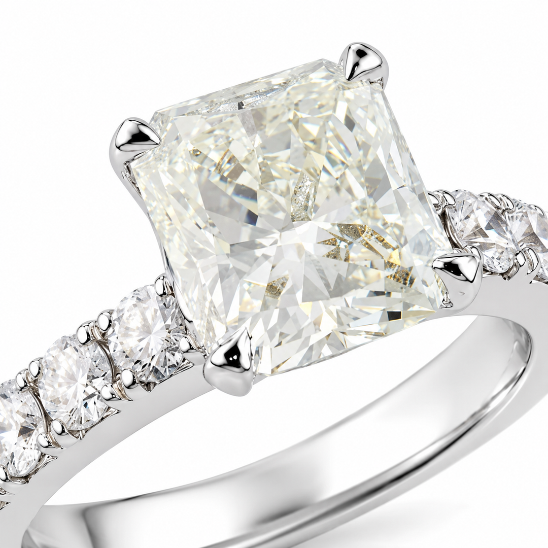 14kt White Gold Radiant Cut Diamond Ring