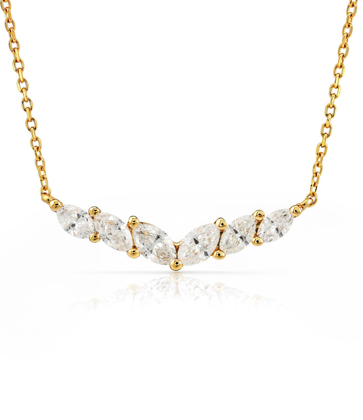 14kt Yellow Gold Diamond Necklace