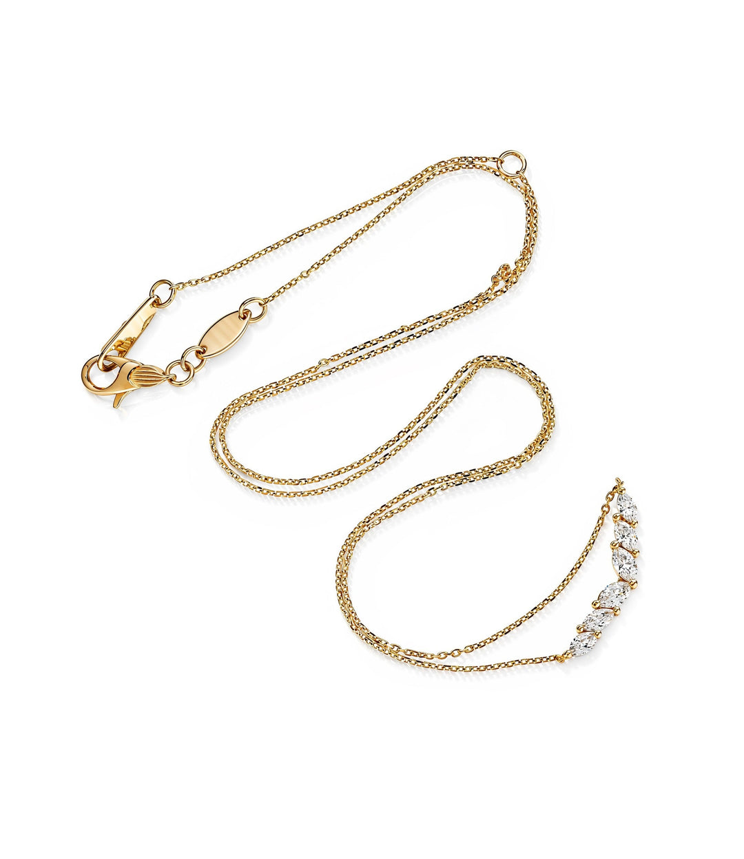 14kt Yellow Gold Diamond Necklace