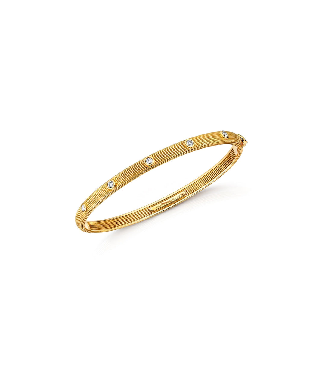 14kt Yellow Gold Diamond Set Bangle Bracelet