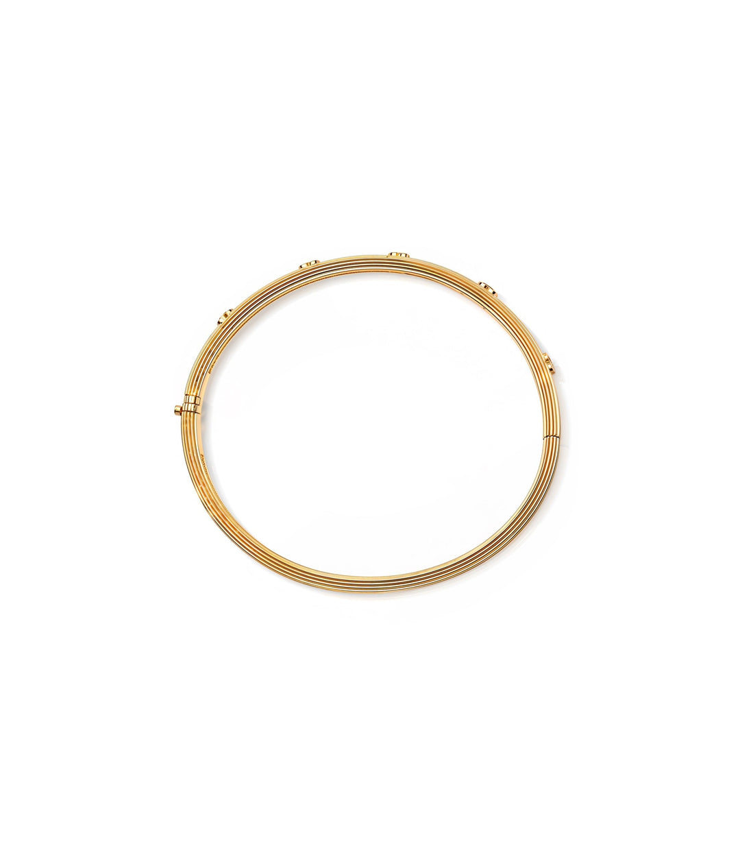 14kt Yellow Gold Diamond Set Bangle Bracelet