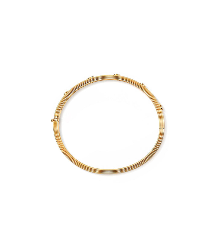 14kt Yellow Gold Diamond Set Bangle Bracelet