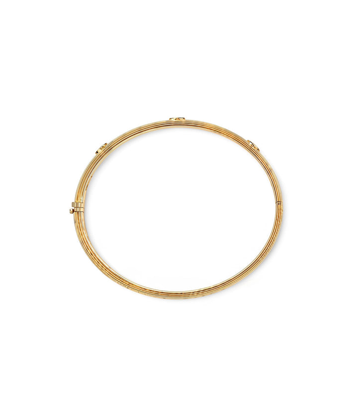 14kt Yellow Gold Diamond Set Bangle Bracelet