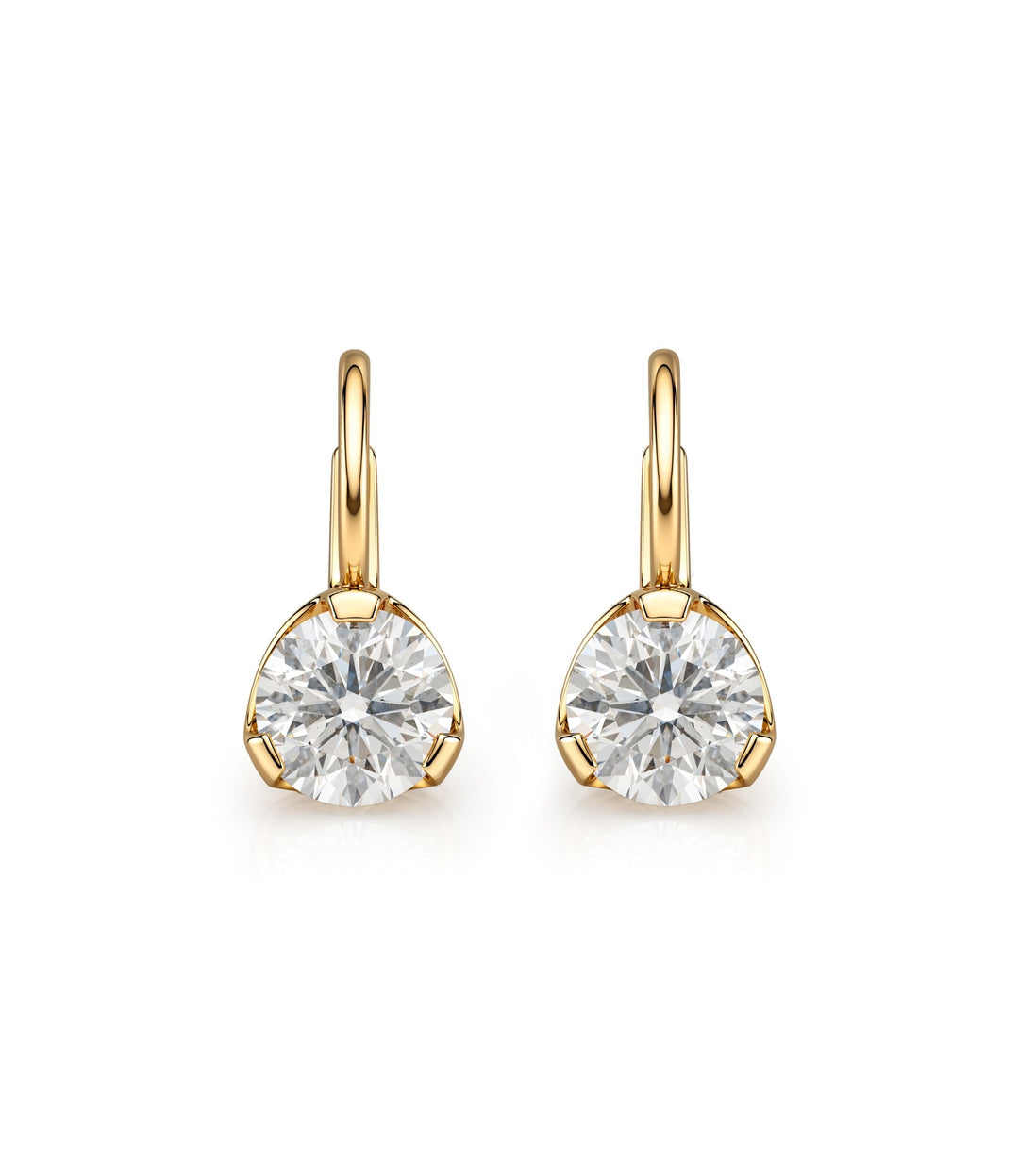 14kt Yellow Gold Lab Grown Diamond Earrings