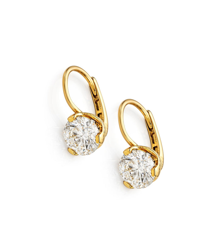 14kt Yellow Gold Lab Grown Diamond Earrings