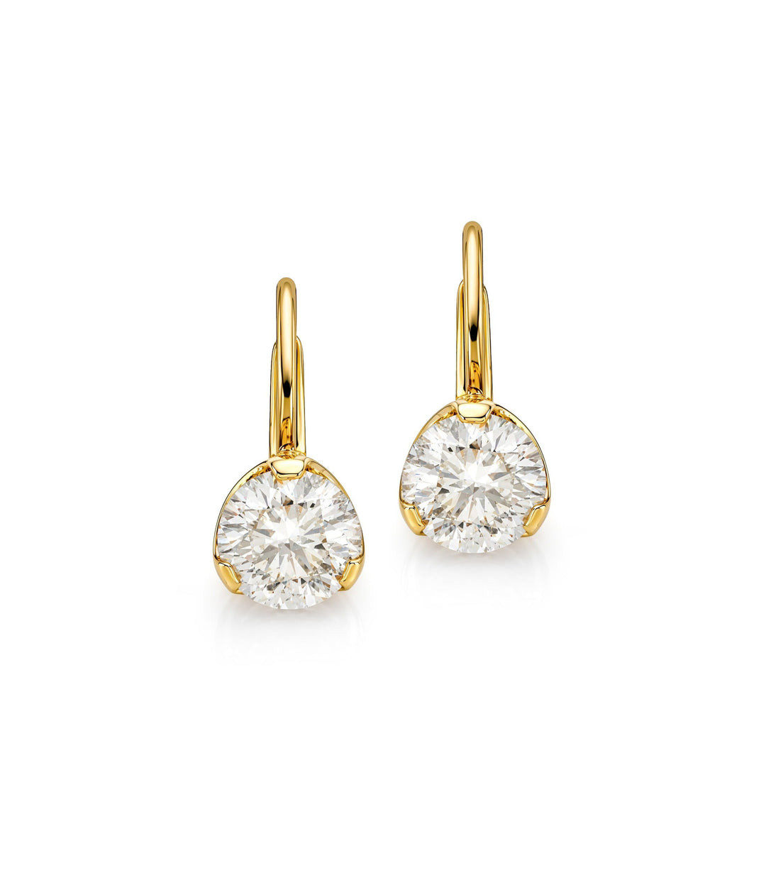 14kt Yellow Gold Lab Grown Diamond Earrings