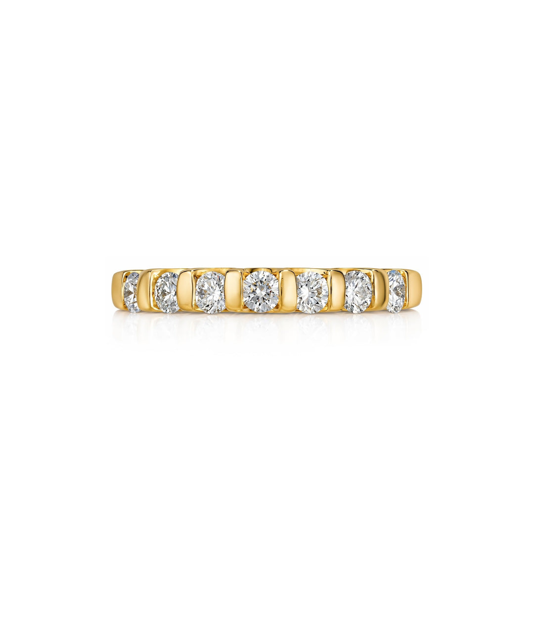 14kt Yellow Gold Maple Leaf Diamond Band