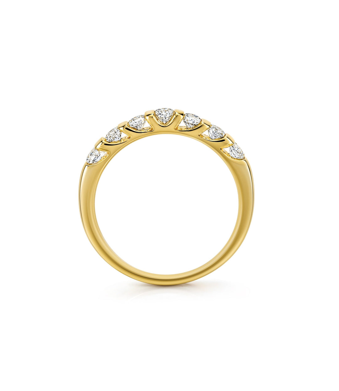 14kt Yellow Gold Maple Leaf Diamond Band