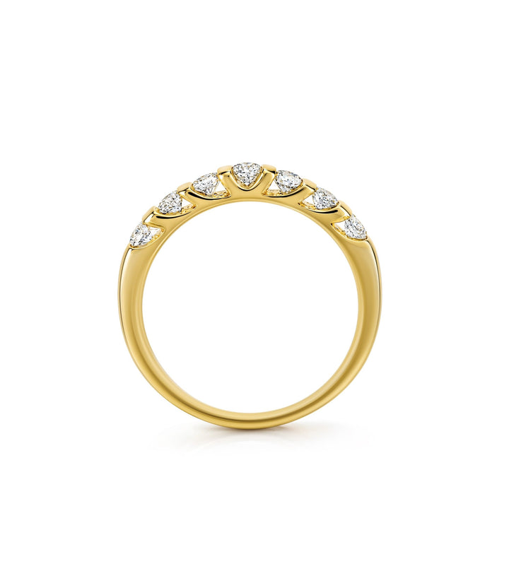 14kt Yellow Gold Maple Leaf Diamond Band