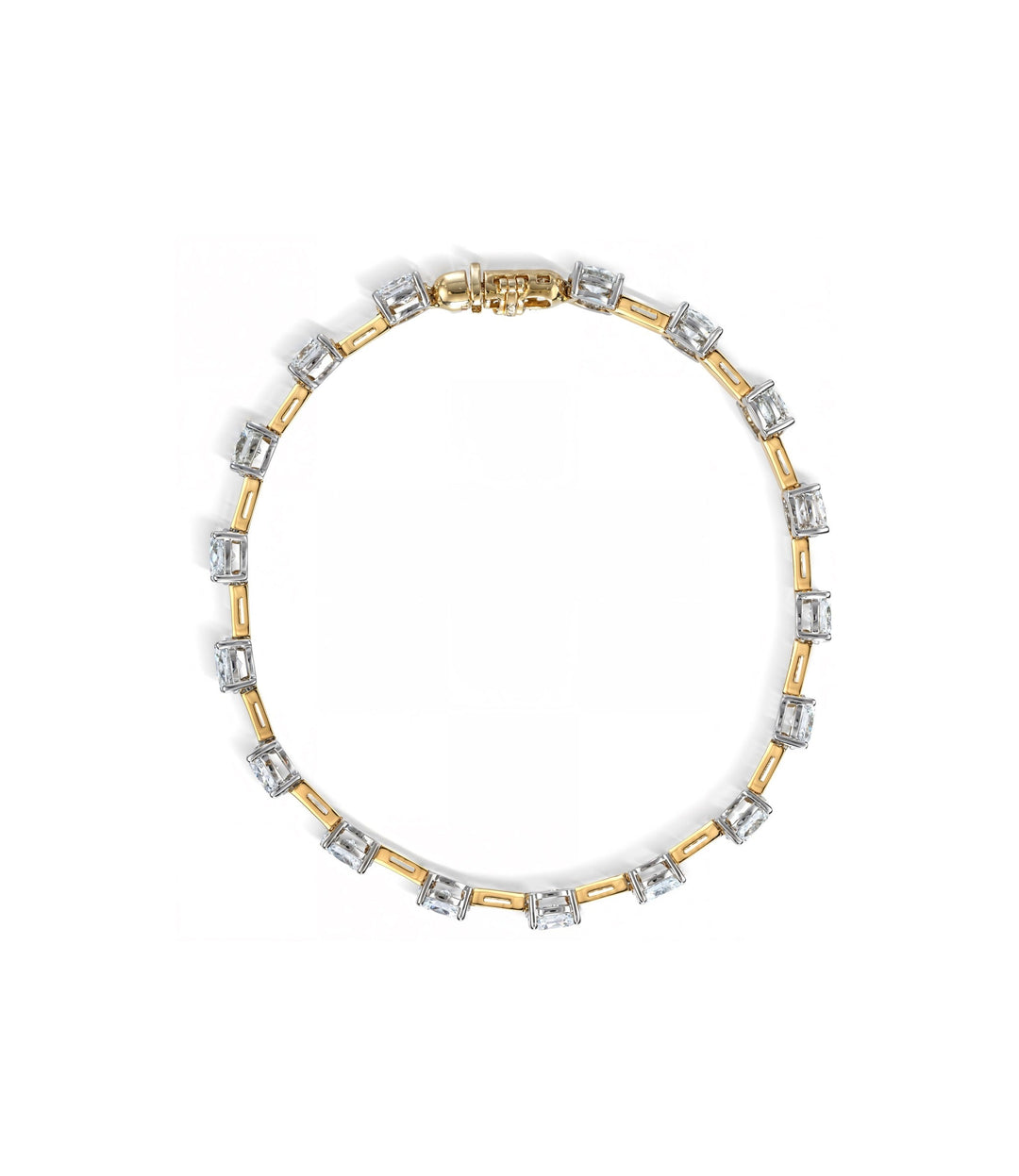 14kt Yellow and White Gold Lab Grown Diamond Bracelet